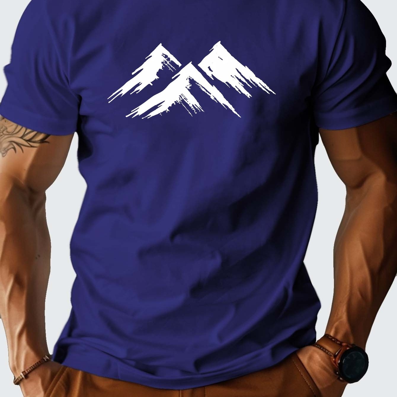 Herren T-Shirt mit Berg-Motiv