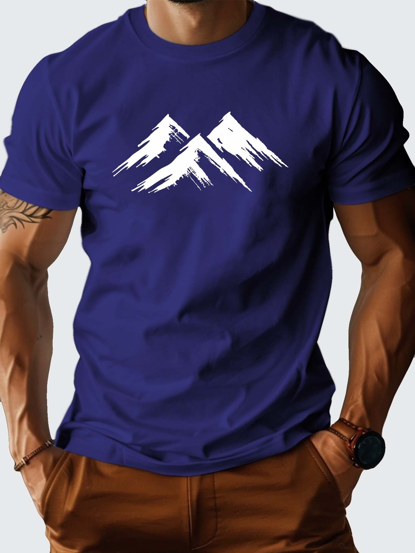Herren T-Shirt mit Berg-Motiv