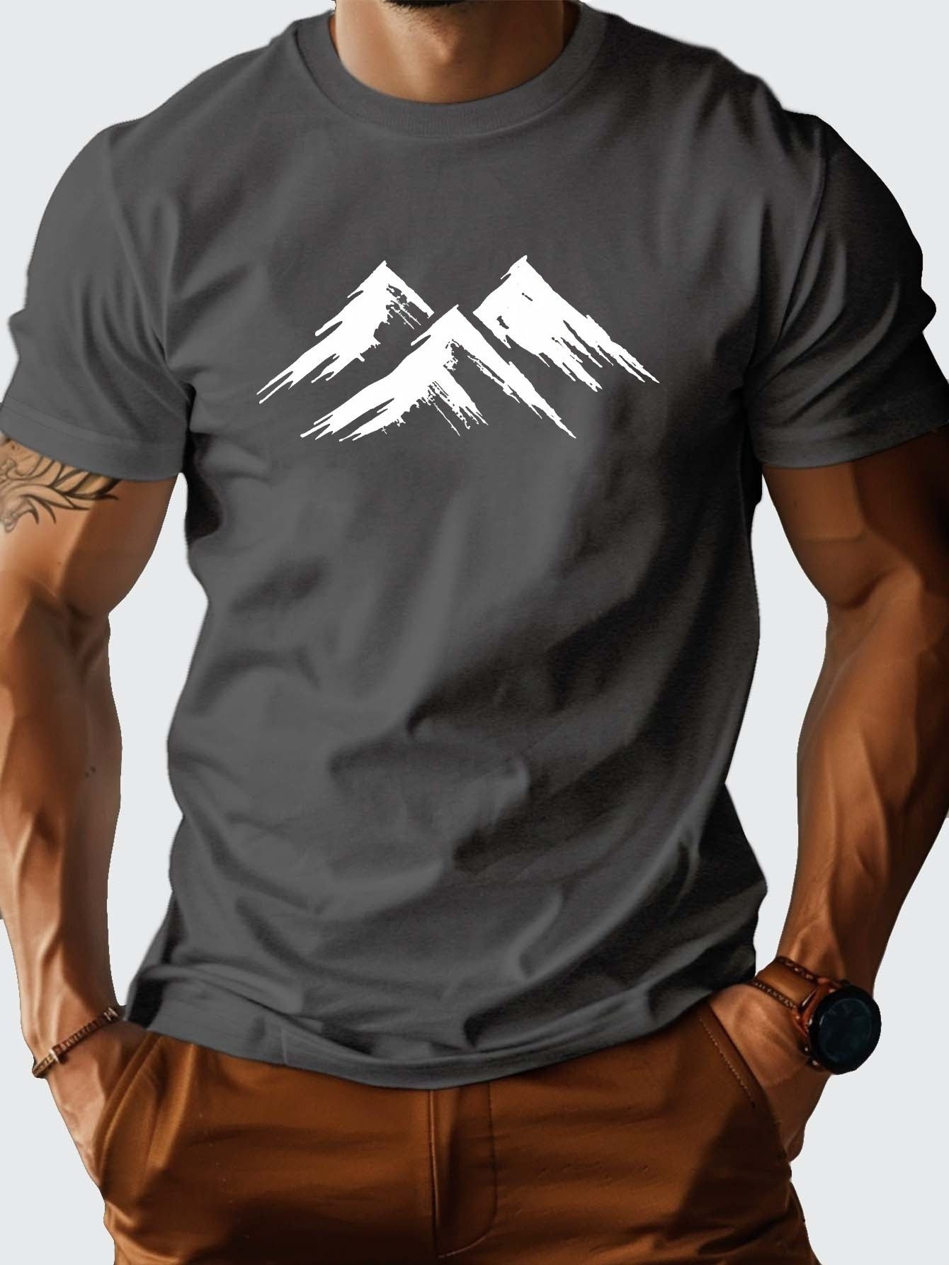 Herren T-Shirt mit Berg-Motiv
