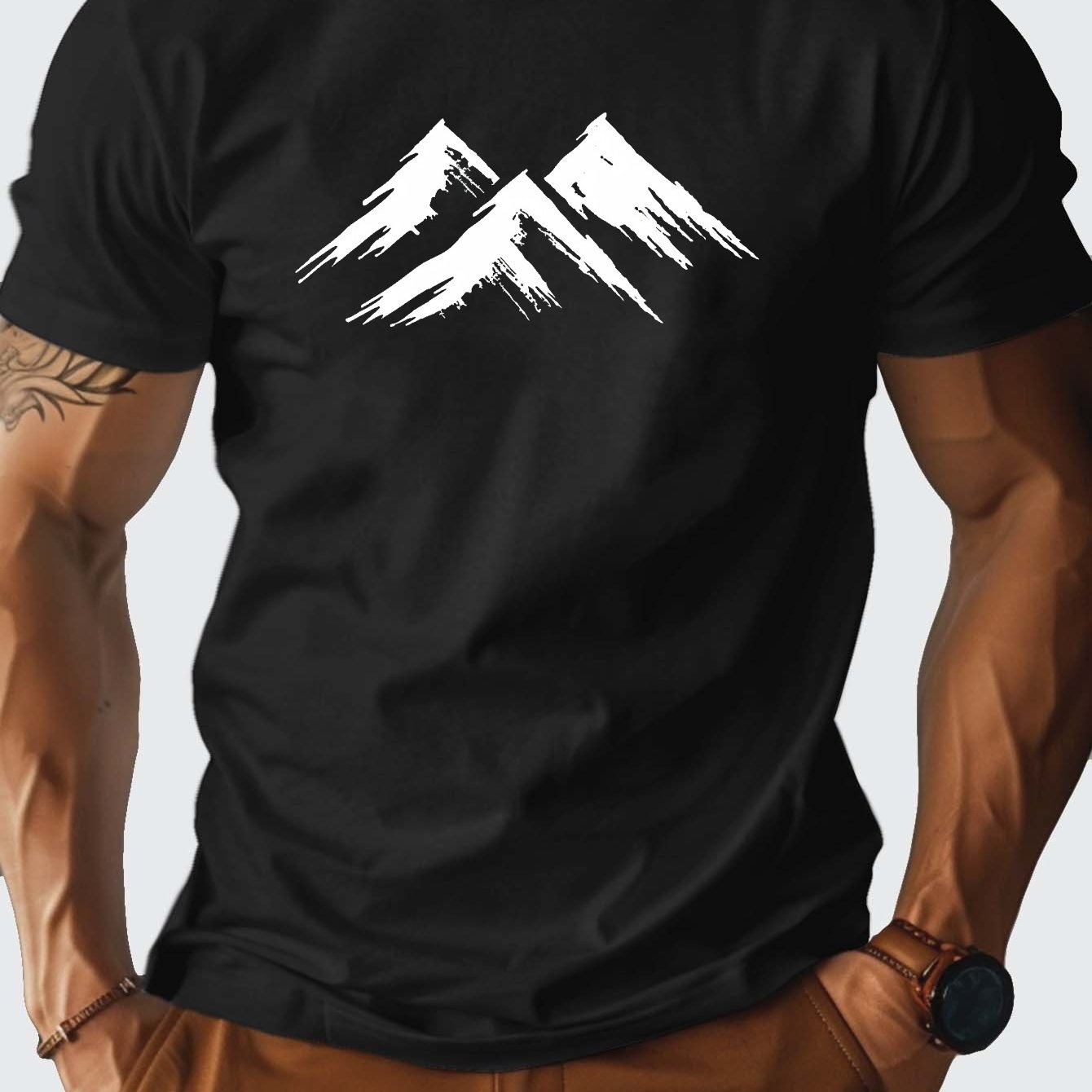 Herren T-Shirt mit Berg-Motiv