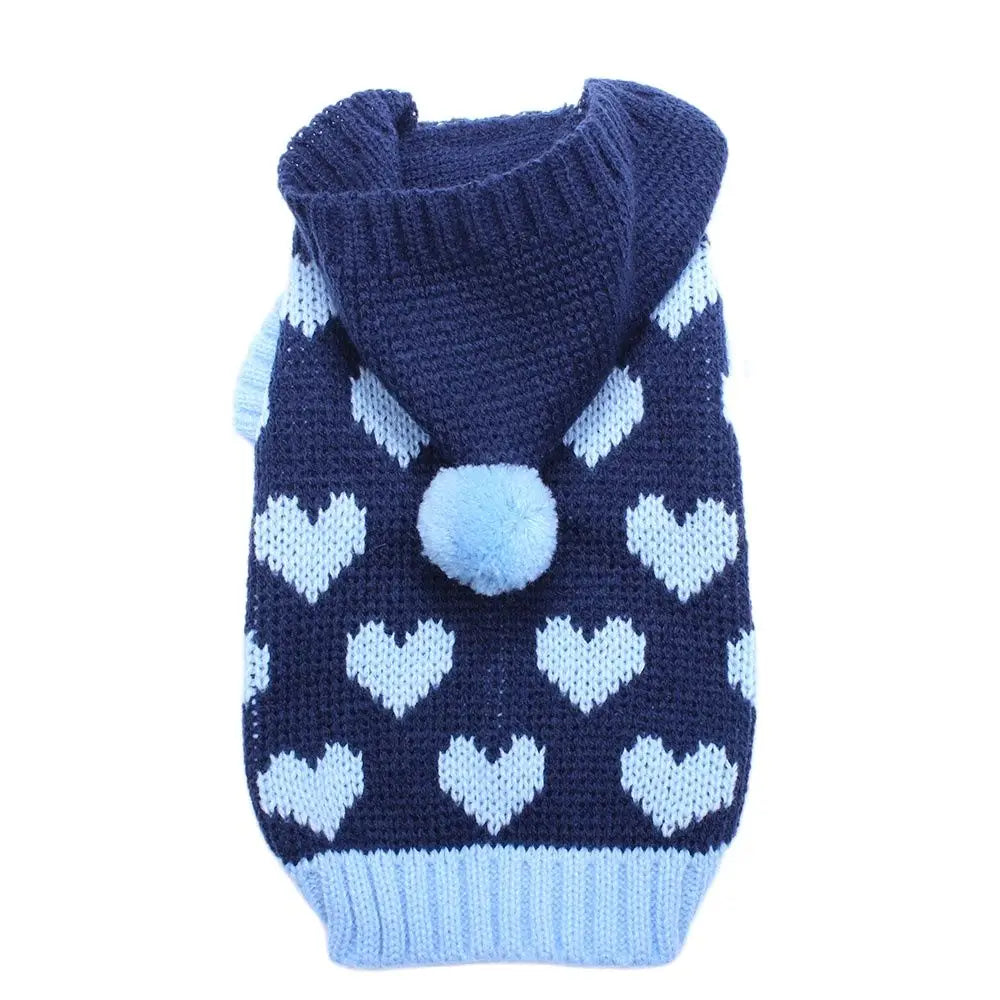 Katze Hund Pullover Hoodie Herzen Muster