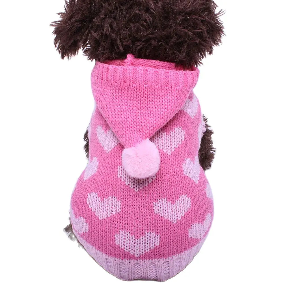 Katze Hund Pullover Hoodie Herzen Muster