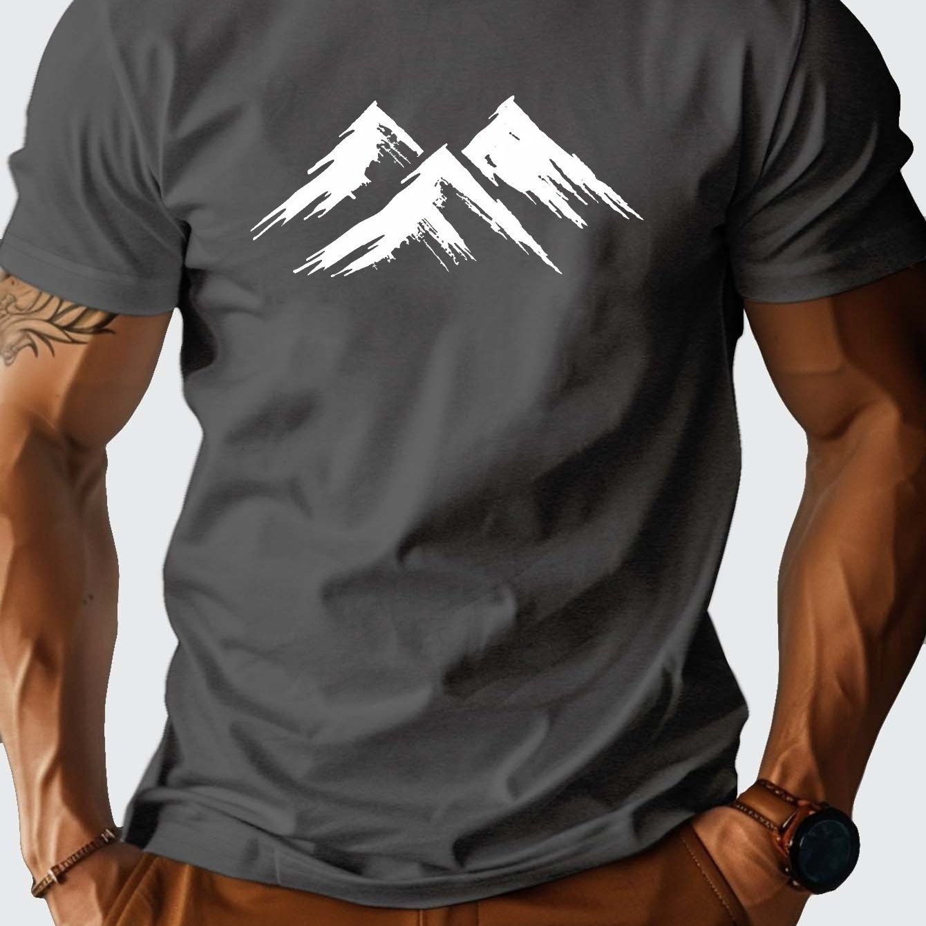 Herren T-Shirt mit Berg-Motiv
