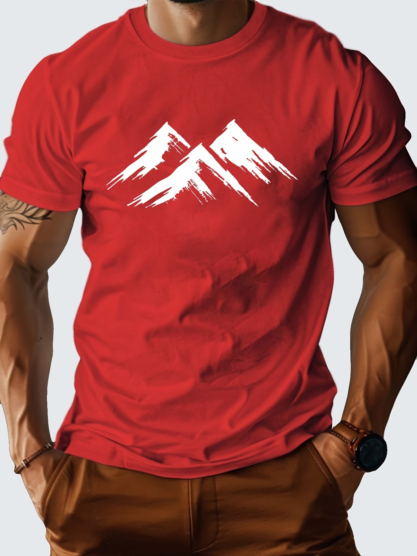 Herren T-Shirt mit Berg-Motiv